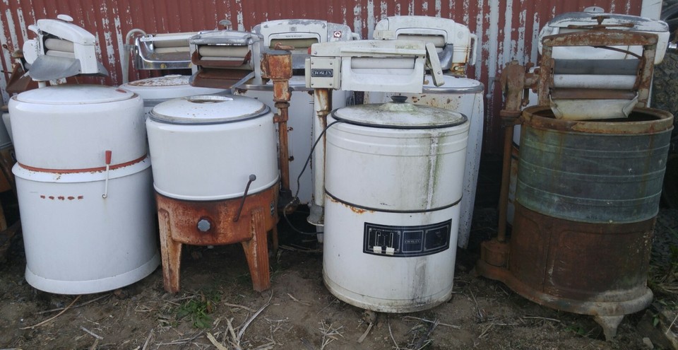 Collection Of 29 Antique Wringer Washing Machines Vintage Ringer Washer ...