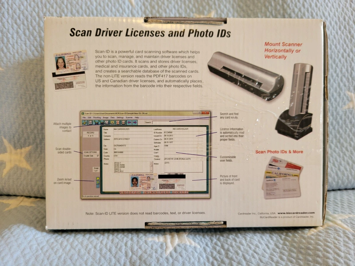 Plastic card scanner deals