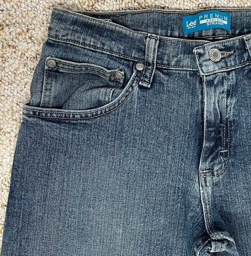 Lee Jeans Girls size 16 Straight Leg adjustable waist Denim Stretch (27x31) - Picture 12 of 23