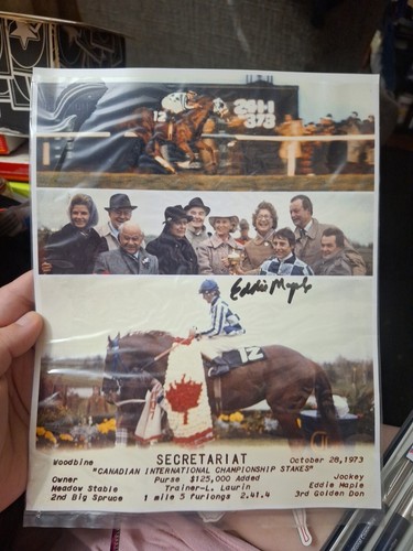 1973-SECRETARIAT-3 Photo Canadian International Composite - 8x10 Autographed - Picture 3 of 4