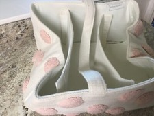 Pottery barn kids embroidered dot nursery storage diaper caddy blush-NIP