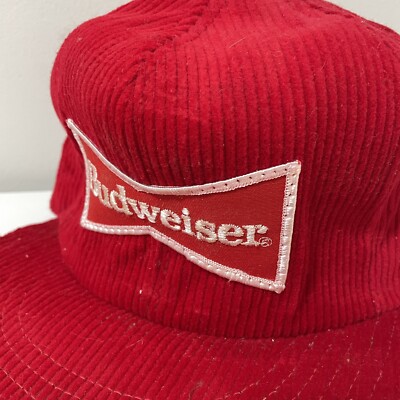 USA製！90's VINTAGE Budweiser コーデュロイキャップ Vintage Budweiser Snapback Hat Stylemaster USA Corduroy Logo