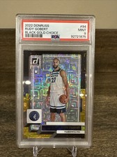 2022 Rudy Gobert Black Gold Choice Donruss Pop 1. Numbered To 8