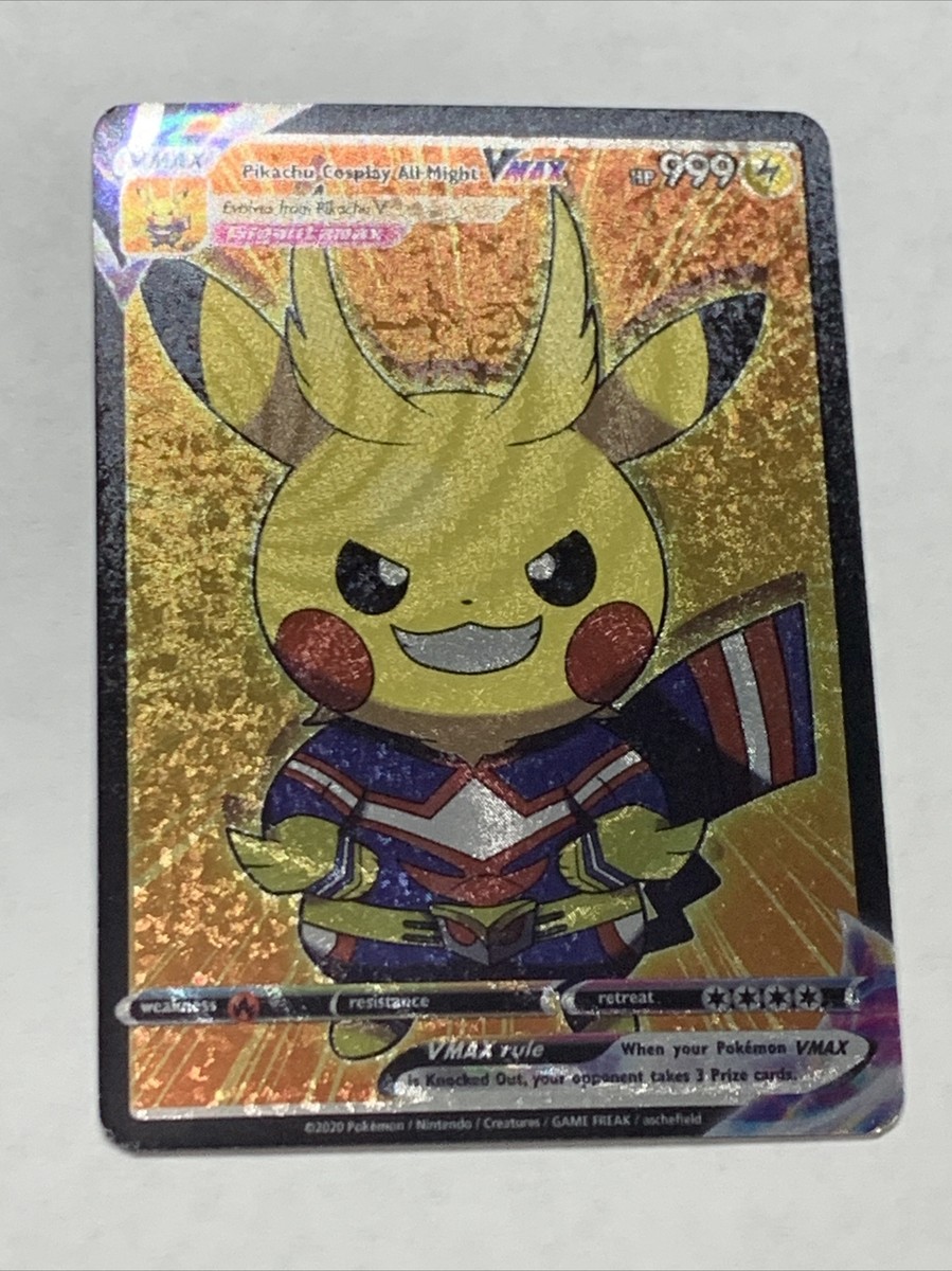 Pikachu Cosplay All-Might MHA Pokmon Custom ACG Goddess Card Holo Foil Anime | eBay Pikachu Cosplay All-Might MHA Pokmon Custom ACG Goddess Card Holo Foil Anime | eBay