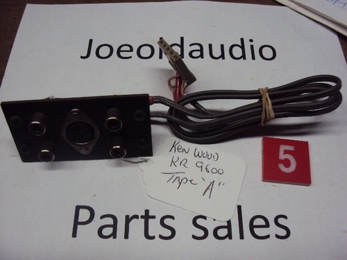 Kenwood KR 9600 Original RCA Jack Panel Tape "A" w/ Socket. Parting Out KR 9600 