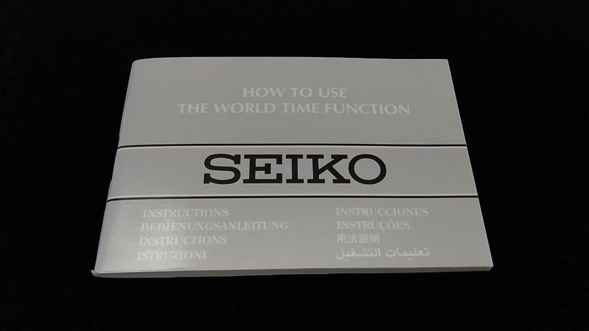 Seiko world time watch manual sale