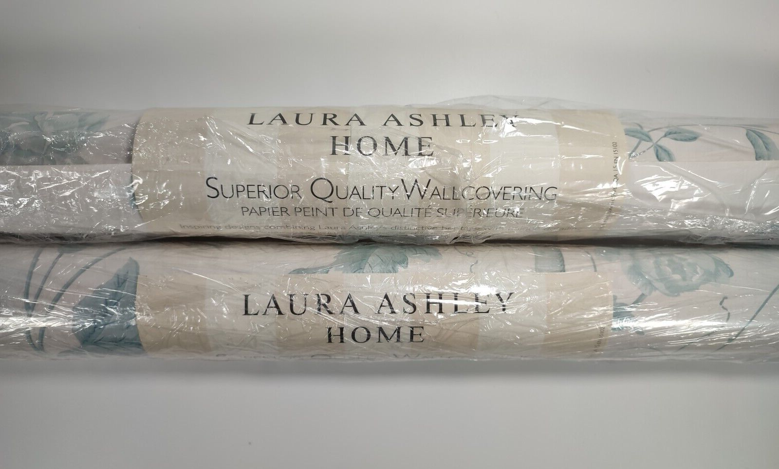 2x Laura Ashley Summer Palace Wallpaper Off White/Duck Egg Batch