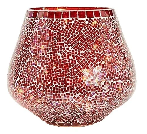 Crackle Glass Candle Hurricanes