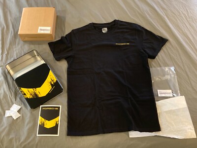 PORSCHE SELECTION'S GT4 CLUBSPORT T-SHIRT W/COLLECTORS TIN NO. 15. ALL SIZES!!