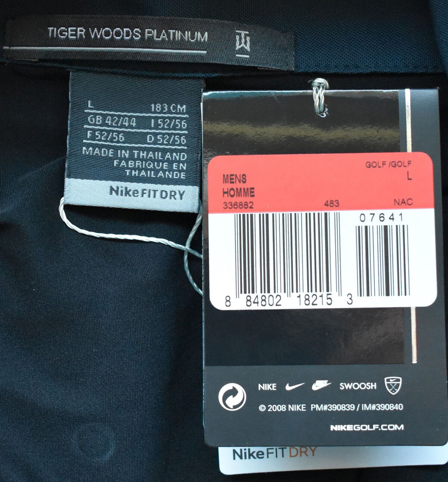 Nike Dri-FIT Tiger Woods Gefüttertes Herren Poloshirt Shirt Shirts sale 42022300