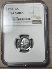 1956 Silver Proof Cameo Roosevelt Dime NGC PF69 CAMEO