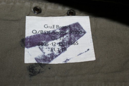 Original Cold War West German Army OD Cotton Overseas Hat w/Cockade & Makers Tag - Picture 7 of 7