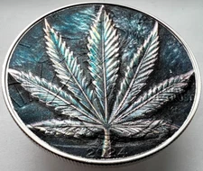 Marijuana Leaf - American Silver Eagle 1oz Cannabis Silver Dollar Coin