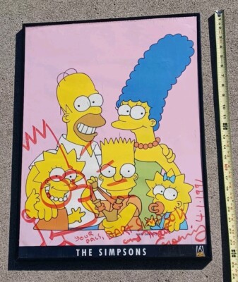 The Simpsons AUTOGRAPHED Signed Matt Groening 1991 Fox Poster WITH