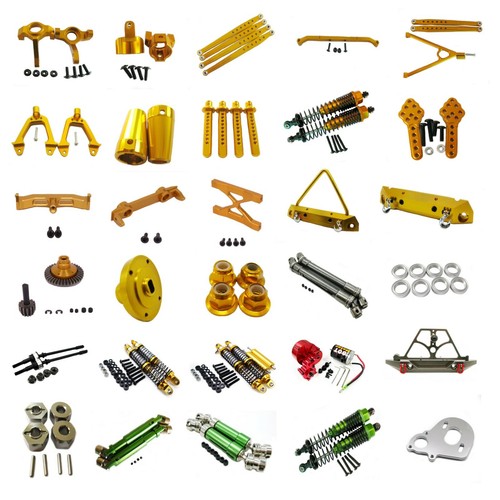 yellow aluminum metal Upgrade parts Fit For 1/10 AXIAL SCX10 ELECTRIC 4WD Rc Car - 第 1/98 張圖片