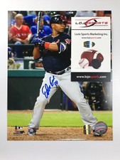 Mariners Indians Edwin Encarnacion Signed 8x10 Photo LOJO