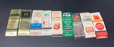 Lot of 9 Various Matchbook Covers SPORTS ARTS FLORIST BANK PHILLIPS 66 ETC 20673