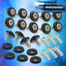 M6 20PC JDM Aluminum License Fender Bumper Engine Dress Up Bolt Washer Kit Black
