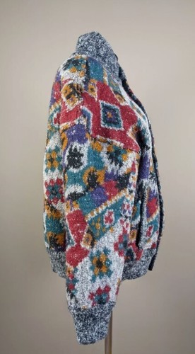 Missoni Bomber Jacket Womens Vintage Abstract Reversible Wool Blend Size M - Picture 7 of 9