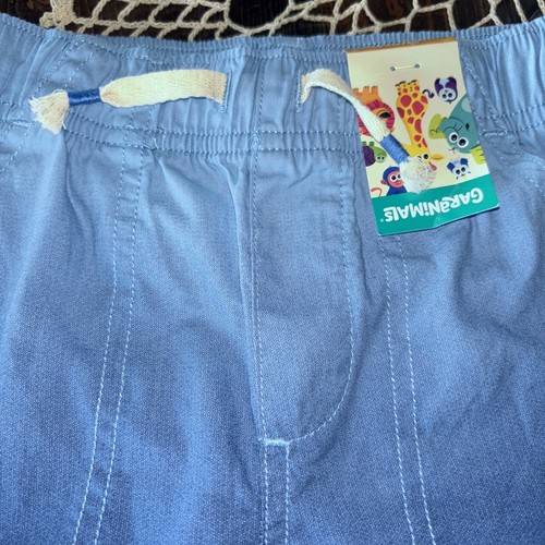 NWT Garanimals Shorts Boys 4T Bermuda Blue Ombré Pockets Drawstring Cotton - Picture 2 of 4