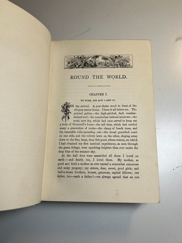 Antique Ornate 1879 Voyage Round World Kingston Decorative Gilt Adventure Book - Foto 18 di 24