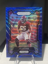 2024 Panini Prizm Draft Picks - J.C. Latham #135 Blue Wave Prizm /249 (RC)