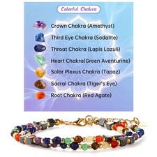 Beaded Bracelets for Women 4mm Natural Gemstone Energy Chakra Healing Crystal...