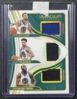 KLAY THOMPSON STEPHEN CURRY DRAYMOND GREEN 2023-24 IMMACULATE TRIPLE JERSEY /99