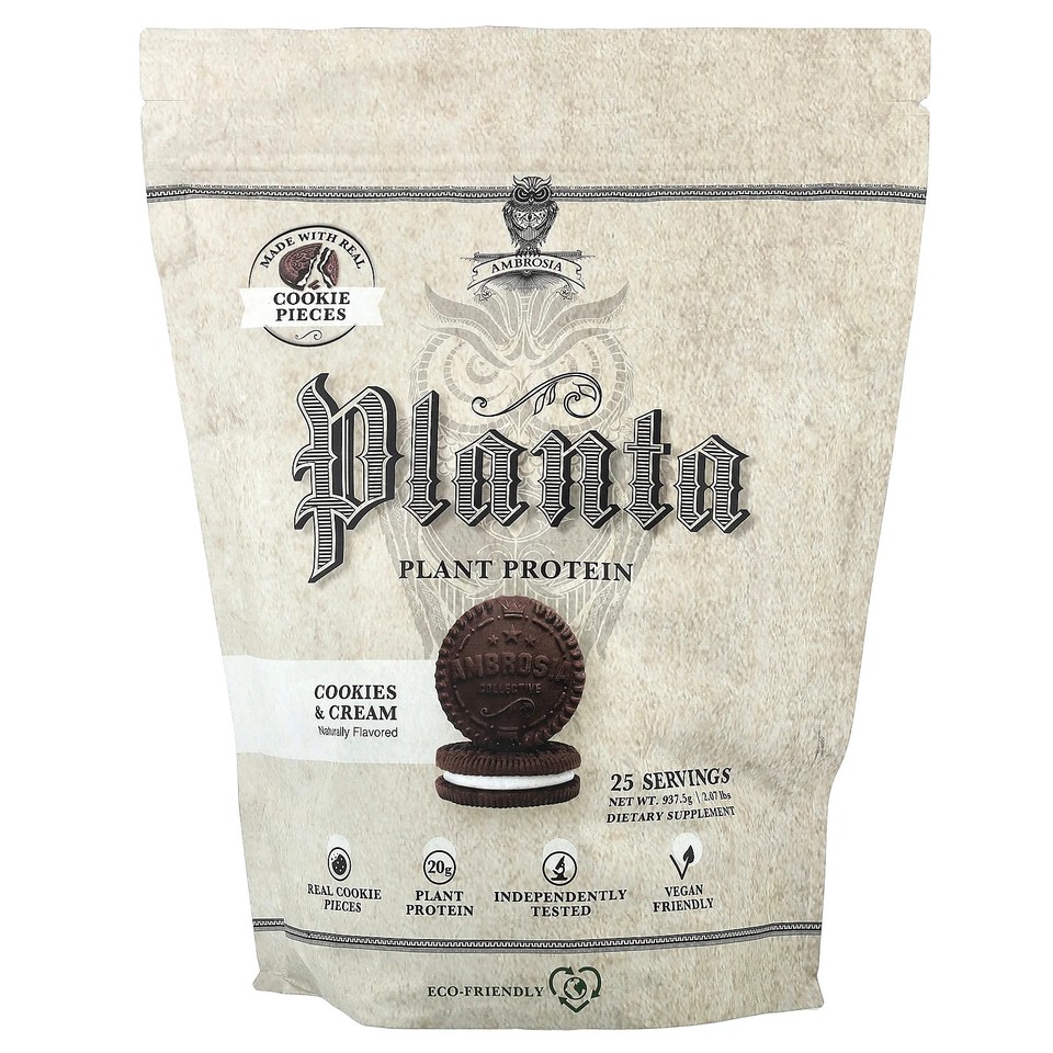 Planta, Plant Protein, Cookies & Cream, 2.07 lbs (937.5 g)
