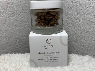Circcell Skincare Vitamin C Ampoules w/Slow Release Vit E/Biopeptides/Antioxidan