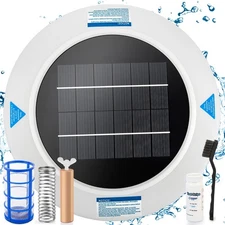 Solar-Powered Pool Ionizer – Automatic Floating Pool Water Purifier with Thic...