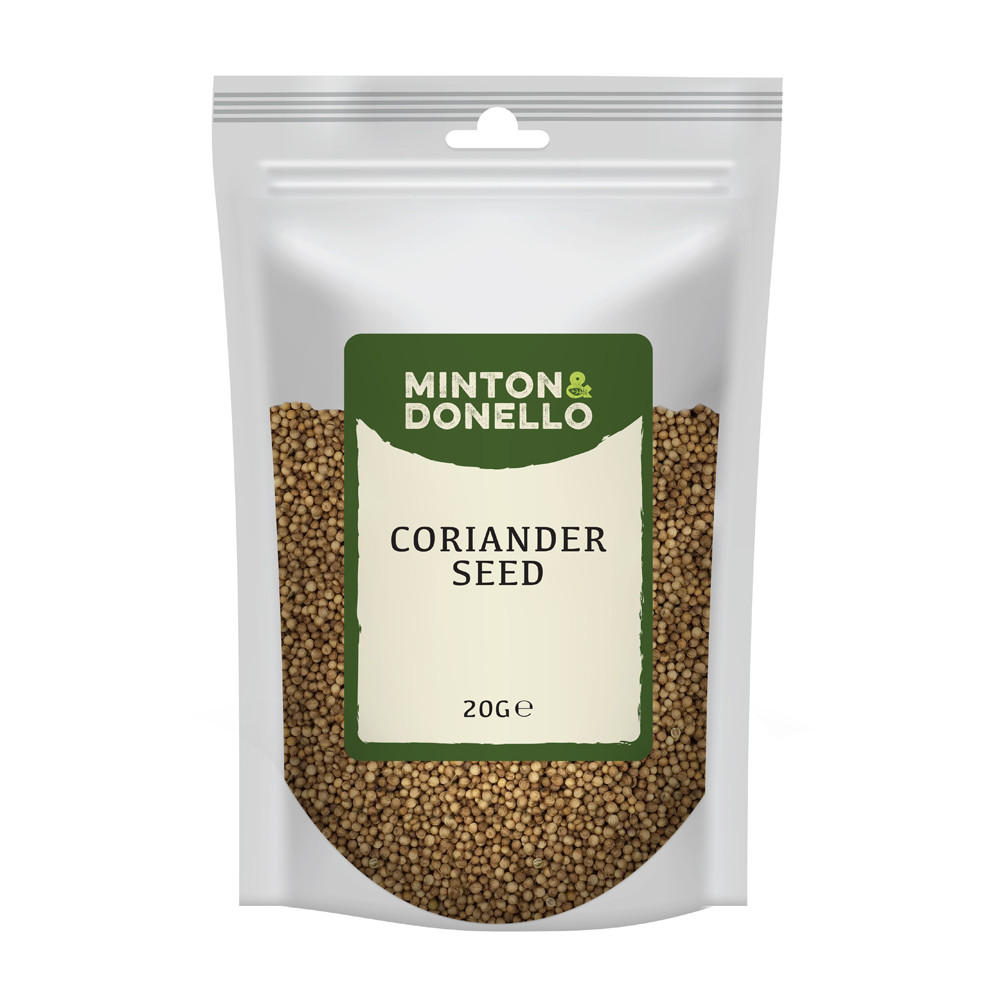 Minton & Donello Coriander Seeds Whole Spice 10 x 20g
