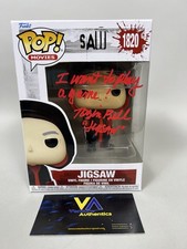 Tobin Bell Signed Jigsaw Saw Funko Pop 1820 w/ QUOTE + JSA WITNESS COA