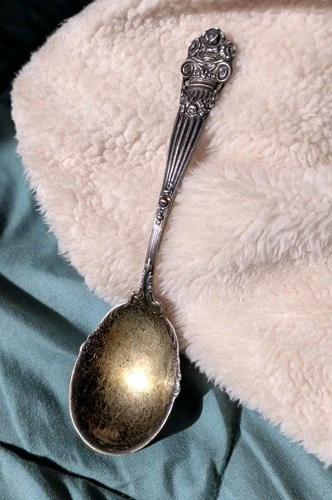 Antique ca.1898 Towle Solid Sterling Silver Georgian Style Salt Spoon