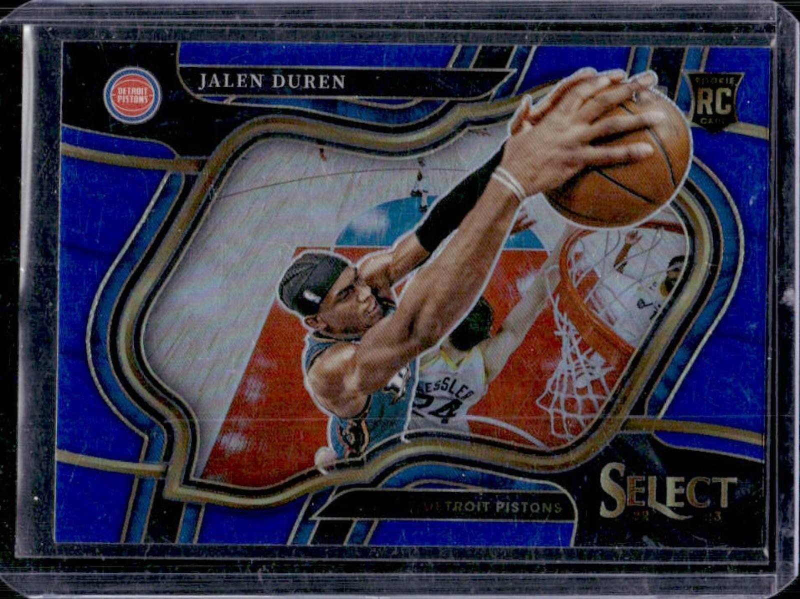 2022-23 Panini Select Jalen Duren RC Blue Prizm Rookie Courtside #286 Pistons