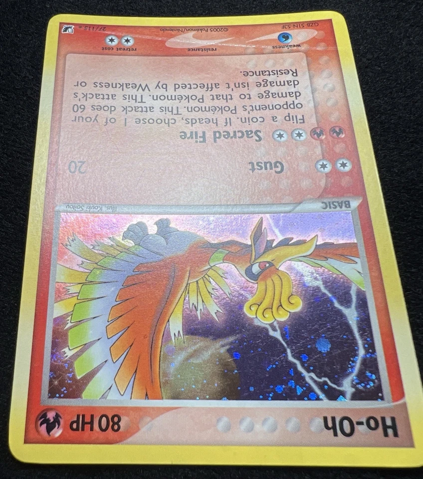 Ho-oh 27/115 Unseen Forces Holo w/ 💫 SWIRL - LP - Image 4 of 4