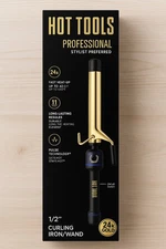Hot Tools Professional Hair Curling Iron 1/2" 1103 Spring Gold Salon Beauty