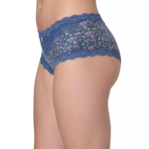 Neu 2 Paar Maidenform marineblau & Blumen Hipster luxuriöse Spitzenhöschen M 6 neu mit Etikett - Bild 3 von 7