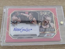2023 Panini Select UFC Alexa Grasso Octagon Action Auto Red Prizm /99 #OA-AGR