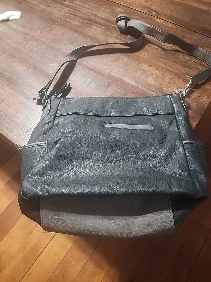Rosetti Negro Cartera Bandolera Bolso de Hombro Cremallera Lotes Bolsillos Cuero Sintético  Foto 3 de 4
