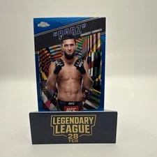 2025 Topps Chrome UFC - #AKA-2 Khamzat Chimaev "Borz" Blue Refractor /150