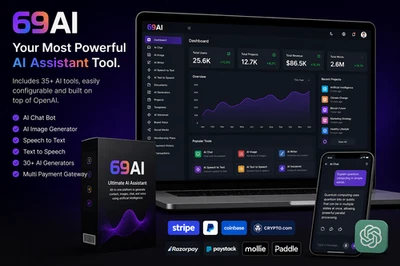 69AI Assistant Platform – Content Generator, Chat Bot, Image AI, Speech to Text - Image 1 of 4