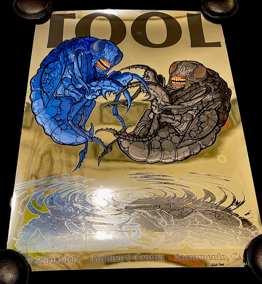 Tool Concert Poster 6/21/17 San Jose CA Silver Foil 2017 Adam Jones 260/600 READ - Image 4 of 4