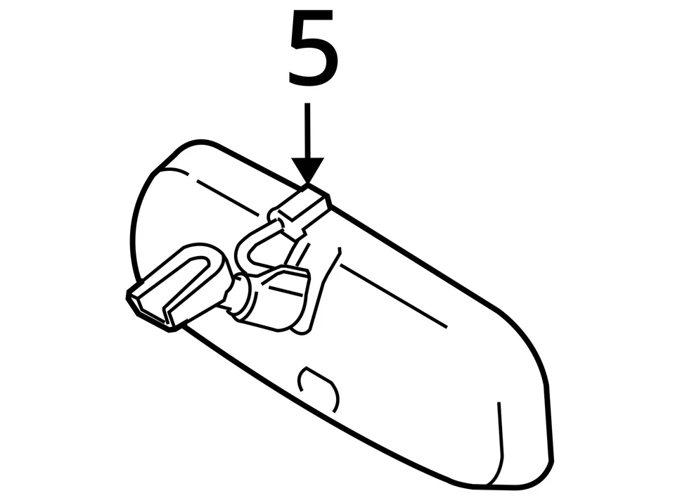 OEM Rear View Mirror Without Navigation Fits 08-11 LEXUS IS-F 1266907 - Image 4 of 4
