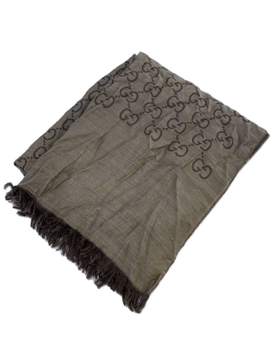 Foulard femme GUCCI laine beige motif total 165904 3G646 occasion
