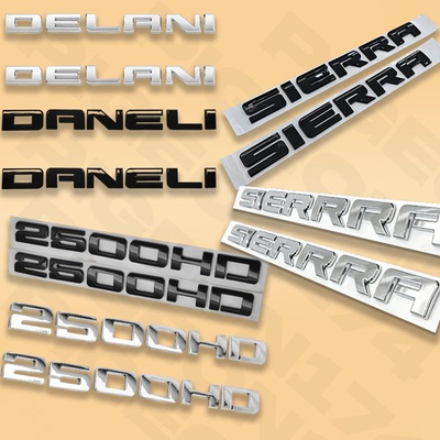 #ad 2Pcs Side Letters For GMC Sierra 1500 2500hd 3500hd 2007 2018 Front Door Emblem $22.32