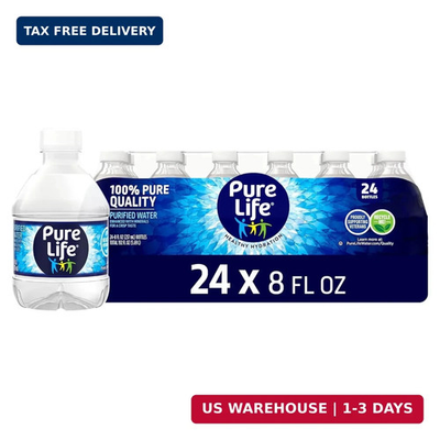 #ad #ad Pure Life Purified Water Bottles 24 Pack Still 8 Fl Oz Pack of 24 $3.99