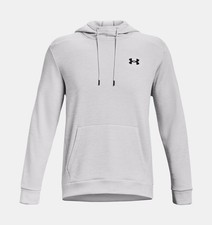 Under Armour Men's Armour Fleece Twist Hoodie Light Gray Size S EXCELLENT