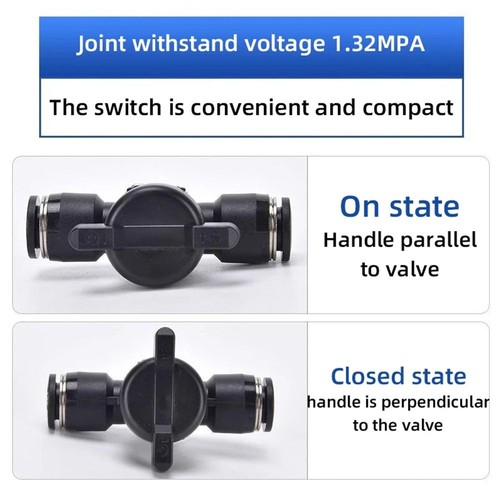 1Pcs Pipe Fitting Pneumatic Valve Quick Joint Connector Manual Ball Valve - Picture 8 of 16