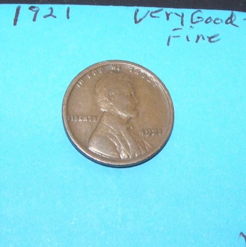 1921  WHEAT CENT   VERY GOOD  # 2
